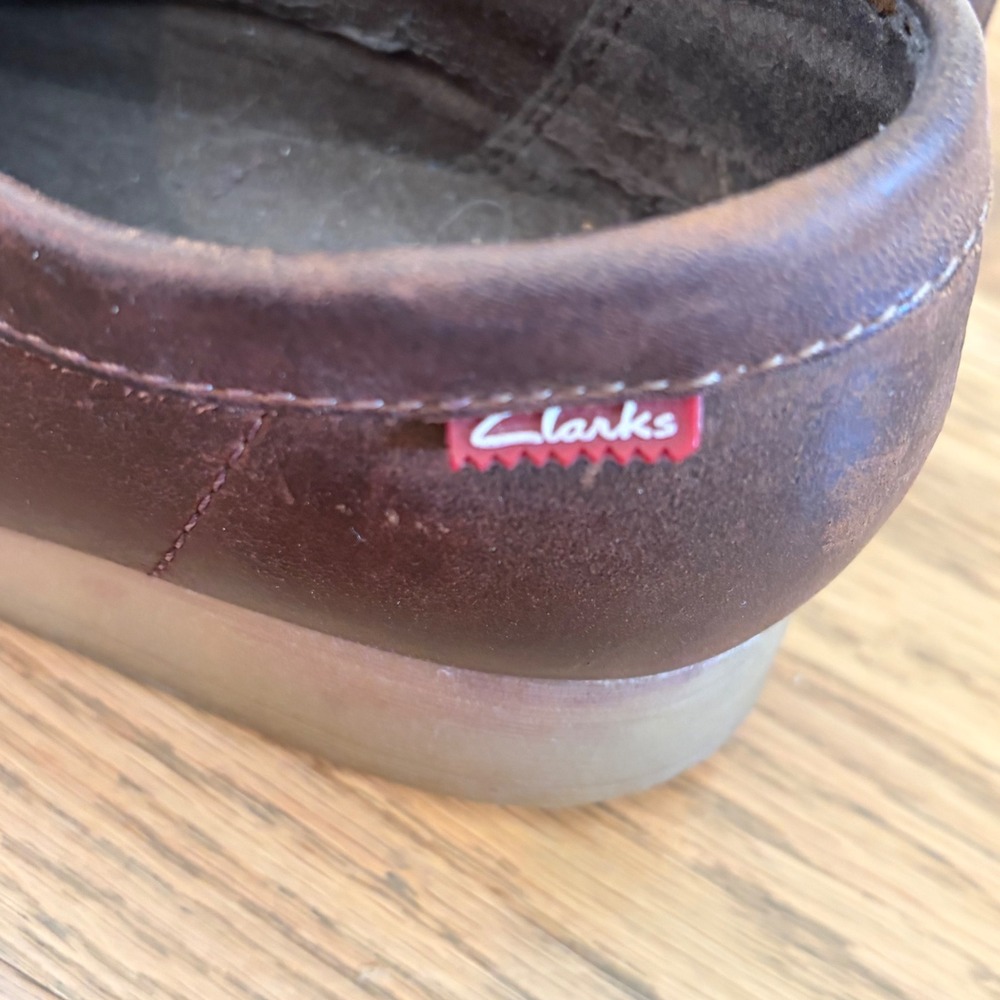 Clarks Padmora 9M Dark Brown Leather Moc Toe Lace Up Oxford Shoes 26060499 - Picture 6 of 9